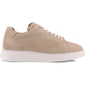 Resim Sail Lakers - Bej Süet Deri Erkek Sneaker 