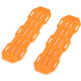 Resim Folinda Plastik Araç Kurtarma Rampası Turuncu, 2 Adet - 13.7x3.9cm Rc Model Araçları İçin Engellerden Geçiş Tahtası 