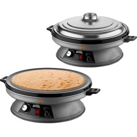 Resim Katmer Yufka Sacı Termostatlı Standlı 3000W Emaye Kaplı Geniş Üst Yüzey 53CM Genişlik 
