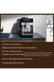Resim Siemens Premium Tam Otomatik Kahve Makinesi–19 bar, Seramik Öğütücü, Otomatik Süt&AromaDouble Shot 
