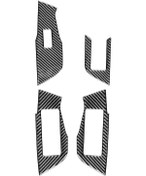 Resim Araba Karbon Fiber Pencere Camı Asansör Dekoratif Etiket Audi A6l / A7 2019-, Sağ Sürücü 1 Adet 