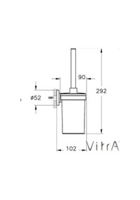 Resim 9022962366704 - VitrA Ilia A44201 Tuvalet Fırçalığı, Krom Beyaz - Krom 