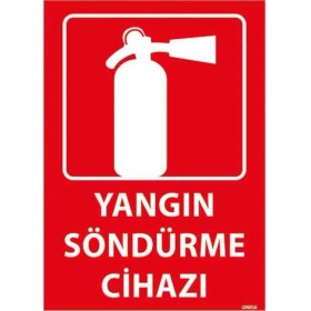Resim Yangın Söndürme Cihazı Uyarı Levhası U06016 