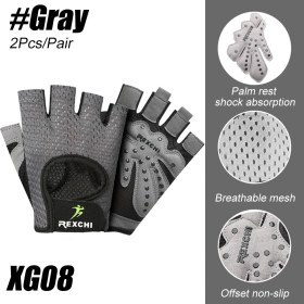 Resim Liangduo Shop XG08-GRI Tarzı S Beden Hava Spor Salonu Egzersiz Eldiveni Erkek Kadın Nefes Bisiklet Eldiveni Fitness Eğitimi Halter Asılı Çekme Ups Tırmanma (Yurt Dışından) 