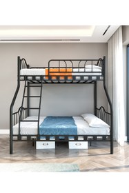 Resim ARGİMO Imaj 3 Kişilik Ebeveyn 3'lü Metal Ranza 90x190 & 140x190 