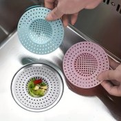 Resim 3'lü Mutfak Lavabo Filtre Seti - Çok Renkli Plastik Bulaşık Süzgeci, Yiyecek Kalıntılarının Ağ Tıkanmasını Önler, Banyo ve Tuvalet Drenaj Koruma için Uygun 