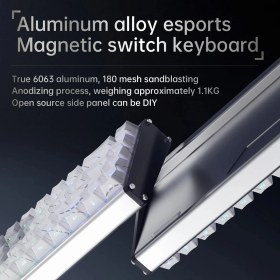 Resim CoverZone Ajazz Alux 68 He Kablolu-8000hz Manyetik Switch Oyun Klavyesi Alümniyum Gövde Yapısı 