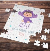 Resim Genel Markalar Kişiye Özel Akrep Burcu Tasarımlı Puzzle 