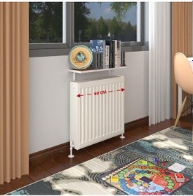 Resim Kenzlife Petek Üstü Raf Dresuar Golden Boy Cvz 060 24 Tekli Kitaplık Duvar Rafı 060 Cm Uzunluk Beyaz 