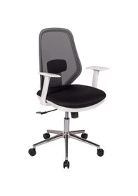 Resim Ofisbazaar Dali Beyaz Fileli Çalışma Koltuğu Ergonomik Şef Ve Toplantı Koltuğu Siyah Fileli Siyah 