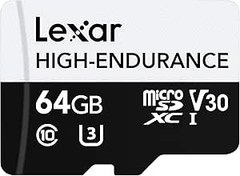 Resim Lexar High Endurance 64gb Micro SD 100MB V30 4K Hafıza Kartı 