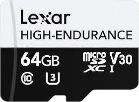 Resim Lexar High Endurance 64gb Micro SD 100MB V30 4K Hafıza Kartı 