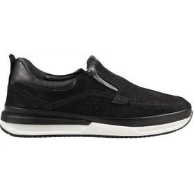 Resim Fosco 9903 Hakiki Deri Siyah Nubuk Erkek Günlük Ayakkabı 001 