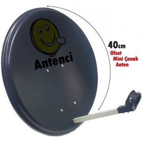 Resim Antenci 40Cm Mini Çanak Anten Next Tekli Lnb 