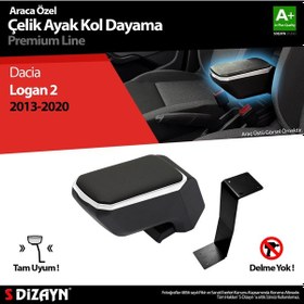 Resim S-Dizayn Dacia Logan Kol Dayama Kolçak Çelik Ayaklı ABS Gri 2013- 
