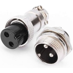 Resim noca GX16 Havacılık Konektörü 2-Pin 400 V Vida Tipi Erkek ve Dişi Kablo Konektörü Fiş Soketli Konnektör 