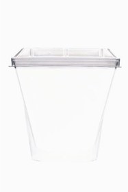 Resim Braventa Collection Beysüs Kübik Prizma Kase Mika Plastik Şeffaf Kapaklı Sunum Kabı 24 lü 240 CC 