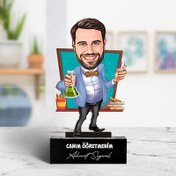 Resim Erkek Kimya Hocası Karikatürlü Biblo 