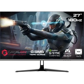 Resim Gameon 27" GOPS27180FHD 0.5ms 180HZ HDMI Dp Hdr G-Sync Çerçevesiz Gamıng Monitör 