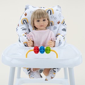 Resim Mama Sandalyesi Minderi - Hardal Gökkuşağı 