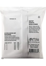 Resim Martin M175Pk3-80/20 Bronze Custom Light 11-52 Akustik Gitar Tel 