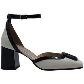 Resim Poletto Hakiki Deri Krem-sıyah Ayakkabı Günlük 230 16-341 Krem 