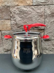 Resim Hascevher Esila Çelik 9 Lt Klasik Düdüklü Tencere Güveç Kırmızı 