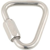 Resim Qingmipy 304 Paslanmaz Çelik Üçgen Bağlantı Kilitli Kanca - Kamp, Doğa Yürüyüşü İçin Çanta, Anahtar, Çadır Bağlama Aracı S7360-0060 