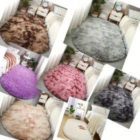 Resim Lüks Kabarık Alan Halısı Oturma Odası için, Yumuşak Peluş Elips Şeklinde Yatak Odası Halısı, Kaymaz Makine Yıkanabilir Ev Dekoru, Hafif Örgü Polyester Elyaf 100.00, Kauçuk Taban, Düzensiz Şekil - Sevgililer Günü, Anneler Günü, Babalar Günü, Mezuniyet, Juneteenth için İdeal 