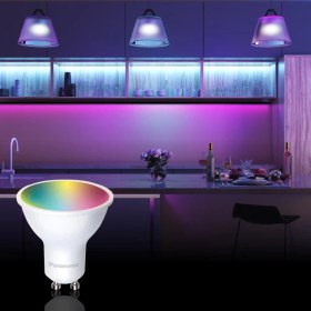 Resim Panasonic Wifi Bt Rgb Uygulamalı GU10 Akıllı LED Ampul 4,9W 