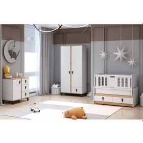 Resim Patiko Rose Bebek Odası Takımı Meşe 