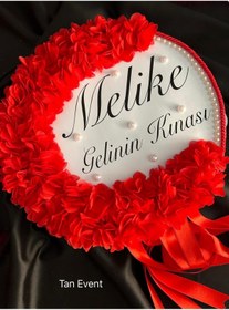 Resim TAN EVENT 30 Cm Gelin Defi,Gelin Tefi,Kına Geceleri için İsime Özel Kına Defi 