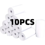 Resim 5 rulo/10 rulo mini termal baskı kağıdı, boyut: 57x25mm, mürekkep gerektirmez, çoğu taşınabilir cep mini yazıcılar için uygun DIY baskı kağıdı 