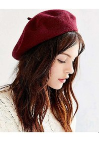 Resim Eke Tekstil Bordo Fransız Ressam Avusturalya Yünü Keçe Bere Bordo 