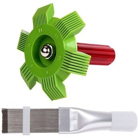 Resim Gajeena Soğutucu Radyatör Temizleme Aleti Seti: Yeşil Plastik + Çelik Kanat Taraması, Kondensatör Ve Evaporatör Temizliği 