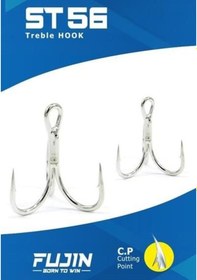 Resim Fujin St56 Üçlü Maket Balık İğnesi Nickel 2no 