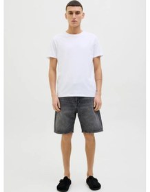 Resim Jack & Jones Erkek Jjıtony Rahat Kesim Jean Şort 12269533 Siyah Siyah 