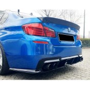 Resim MKG Bmw F10 Vorstainer 3 Parça Difüzör Piano Black Sağ Sol Çift Egzoz Çıkışlı 2010 ve 2017 Arası 