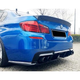 Resim MKG Bmw F10 Vorstainer 3 Parça Difüzör Piano Black Sağ Sol Çift Egzoz Çıkışlı 2010 ve 2017 Arası 