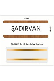 Resim zafrakreklam ŞADIRVAN Ofis Departman Kapı İsimliği, Yönlendirme levhası 26X10Cm BEYAZ-CEVİZ 