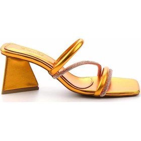 Resim Parlak Turuncu Kadın Terlik K04317050509 Turuncu 