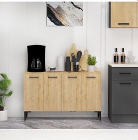 Resim Arnetti Frezya 4 Kapaklı Kahve Köşesi Mutfak Dolabı Safirmeşe 