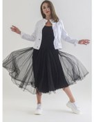 Resim Beyaz Power Strech Çıt Çıtlı Slim Fit Denim Ceket 0581 Beyaz 