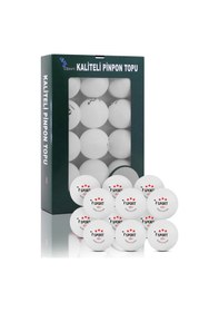Resim 12 Adet 3 Yıldız Kutulu 40+ Gazlı Pinpon Topu Turuncu Masa Tenisi Topu Pingpong Topu Beyaz 