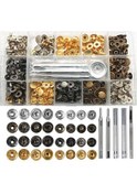Resim Ccgloball Çıtçıt Takımı 120 Takım Metal Çıtçıt Düğme 4 Renk 6 Sabitleme Aleti İle 12,5 Mm Ve 10 Mm Çıtçıt Takımı Çıtçıt 