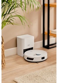 Resim Homend Alex Laser Power 1289H Otomatik Boşaltım Sistemli Yeni Nesil Moplu 5 KPA Robot Süpürge Beyaz 