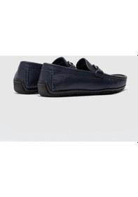 Resim Cabani Hakiki Deri Lacivert Erkek Loafer Ayakkabı Lacivert (521644110) Lacivert 