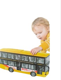 Resim CanEm City Bus Otobüs 2 Katlı Işıklı Sesli Kapıları Açılabilen Tur Otobüsü 1:16 Ölçek 28CM. 