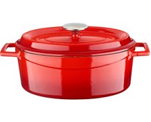 Resim Lava Döküm Oval Tencere Edition Serisi Ölçü 23x29cm Mavi 