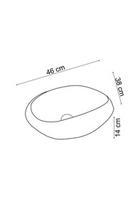 Resim Ey-4710 Tezgah Üstü Lavabo Parlak Beyaz 